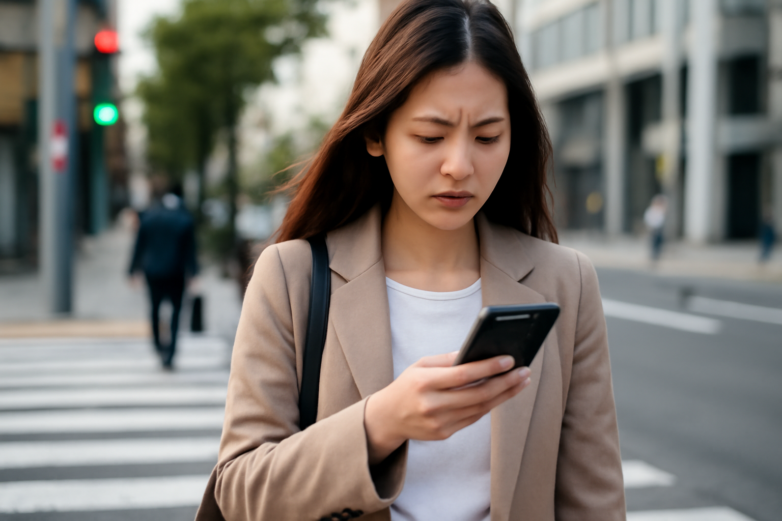 歩きスマホは危険です